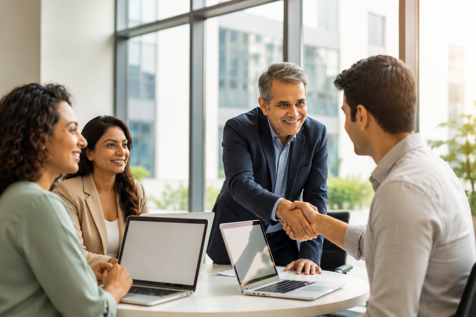 Financial consultation with a client